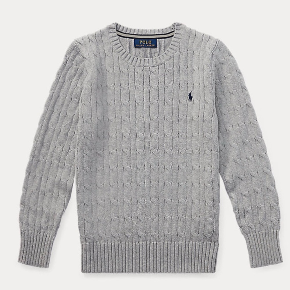 Polo by Ralph Lauren Gray Cable Knit Sweater